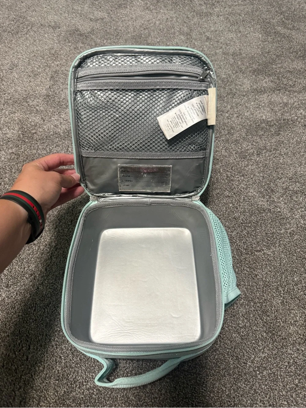 Pottery Barn Kids Aqua Glitter Mackenzie Lunchbox